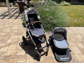 0318-vis-us-gry Uppababy Vista V2 Stroller - Toddler Seat Bassinet