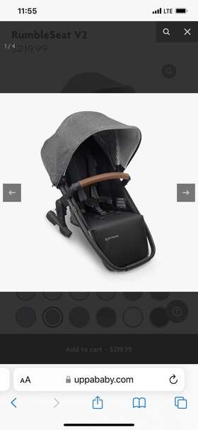 Uppababy 810030093749 Rumbleseat V2 Greyson Uppababy 810030093749 Rumbleseat V2 Greyson