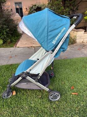 Uppababy 810142399562 Minu Ryan Teal M Lange Fabric With A Silver Frame