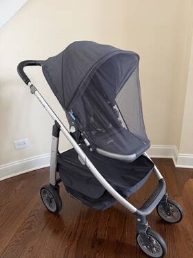Uppababy Crz-us-jm-19 Cruz Stroller - Gray With Bug Shield And Basket