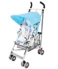 Dse01032 Volo Stroller Rotary Silver Print Blue Maclaren -