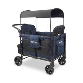 Wonderfold 604085099838 W4 Elite Quad Stroller Wagon 4 Seater Noble Navy Used