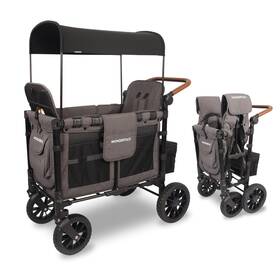 W2lux-gry Wonderfold Used W2 Luxe Double Stroller Wagon Featuring 2 High Fa 82526 Rcoal