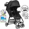 Xl1-dlx-bk Zoe Xl1 Deluxe Xtra Lightweight Travel Airplane Umbrella Stroller System Black
