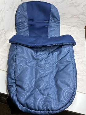 Sl350bzp0902 Zooper Genuine Stroller Blue And Black Foot Muff Seat Cover Cushion Replacement