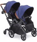 Zt020-ind1 Contours Curve Double Tandem Stroller In Indigo Blue 031878249901