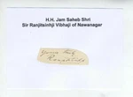 Rare Cricket Ranjitsinhji Maharaja Signed 1872-1933 Autograph On Card India. Fixed Price $395.15.