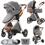 2 1 Baby Stroller Reversible Convertible Bassinet One-click Folding Pram Hot. Fixed Price $178.99.