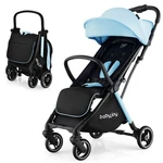 Costway Portable Baby Stroller One-hand Fold Pushchair W/ Aluminum Frame Blue. Fixed Price $95.99.