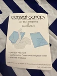 Canopy Couture Infant Baby Car Seat Cover Navy White Chevron Stripe Minky Dot. Fixed Price $45.00.