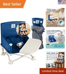 Folding Booster Seat For Babies - Omniboost With Swivel Tray & Safety Harness. Fixed Price $75.99.