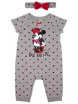 Disney Infant Girls Be Mine Valentines Outfit Minnie Mouse Coverall & Headband. Fixed Price $14.99.