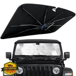 Jeep Wrangler Windshield Sun Shade 2018-2026 Custom Fit Uv Blocking Umbrella. Fixed Price $44.99.