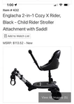 Englacha 2-IN-1 Cozy X Rider Stroller Board Black Saddle Seat Platform Toddler. Fixed Price $60.00.
