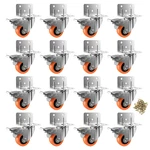 Heavy Duty 2" L-shaped Caster Wheels With Brake 16 Pack For Furniture. Fixed Price $86.99.