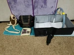 Eddie Bauer Baby Infant Travel Bed Fold Go Diaper Bag Stroller Shade Harness Dog. Fixed Price $54.99.