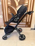 Stokke Xplory Black Stroller Adjustable Back Rest Basket Single Seat. Fixed Price $500.00.