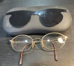 Vintage Eye Glasses Creative Optics Amethyst With Disposable Sun Shade And Case. Fixed Price $49.99.