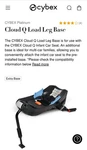 Cybex Platinum Cloud Q Load Leg Base New Box Black. Fixed Price $259.95.