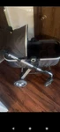 Black Silver Carriage Stroller Single Seat With Canopy For Infant. Fixed Price $80.00.