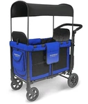 Wonderfold W2 Double Folding Utility Wagon Blue Foldable Canopy Ergonomic Handle. Fixed Price $170.00.