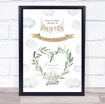 Angel Memorial Child Infant Baby Loss Wreath Keepsake Print. Fixed Price $67.26.