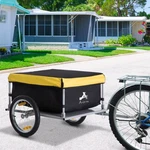 Aosom Elite Two-wheel Bicycle Large Cargo Wagon Trailer With Folding Storage. Fixed Price $103.99.