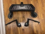 Lascal Buggy Board Maxi+ Black/white- Universal Ride-on Stroller. Fixed Price $50.00.