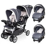 Infant And Toddler Double Stroller & 2 Car Seat Combo, 3 Pc Set, Magnolia - Port. Fixed Price $841.99.