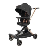 Stroller Folding Wagon 360 Reversible Adjustable Canopy Black Lightweight Baby. Fixed Price $369.99.