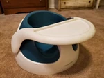 Mamas & Papas Baby Snug Floor Seat Booster Chair W/ Removable Tray Green. Fixed Price $20.00.