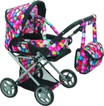 Deluxe Doll Pram Foldable Stroller With Carrier Adjustable Handle 5 In 1 Nw. Fixed Price $47.39.