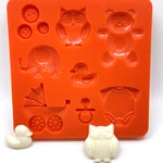 Silicone Mold Resin Clay Mod Podge Baby Teddy Bear Stroller Owl Duck Gift. Fixed Price $10.95.