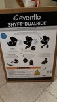 Evenflo Shyft Dualride Infant Seat/ Stroller Combo With Base Vehicle Boone Gray. Fixed Price $449.00.