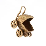 Yellow Gold Baby Carriage Charm - 14K Infant Pram Stroller Mom's Keepsake Moves. Fixed Price $383.99.