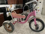 Schwinn Lil' Sting-ray Deluxe Tricycle W/banana Seat -pink-used. Fixed Price $54.94.