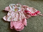 Vintage 90'S Disney Babies Mickey Collection Baby Girl 3PC Dress Size 0-6. Fixed Price $20.00.