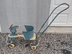 Vintage Early 1950'S Taylor Tot Baby Stroller Walker Metal Wood Blue/white. Fixed Price $79.99.