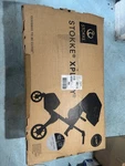 Stokke Xplory Stroller Black Chassis Ans Grey Melange Textiles. Fixed Price $600.00.