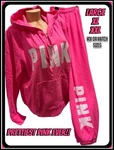 Victorias Secret Pink Hoodie & Jogger (pants) 2PC Set Bubble Gum So Nice!. Fixed Price $144.00.