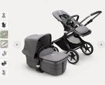 Bugaboo Fox 3 Complete Stroller With Bassinet Heather Gray Hardly Used. Fixed Price $850.00.