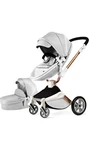 Hot Mom 360 Rotate Baby Stroller 2IN1, Bassinet Pu Leather Carriage ,grey. Fixed Price $400.00.