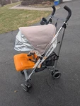 Uppababy G-luxe Umbrella Stroller (orange/ Silver) Limited Edition Great Cond. Fixed Price $99.99.