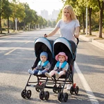 Foldable Twin Baby Double Stroller Kids Ultralight Umbrella Pushchair. Fixed Price $99.99.