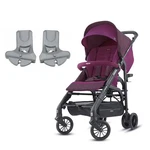 Inglesina Zippy Light Stroller & Car Seat Adapter Raspberry Purple - New Box. Fixed Price $550.00.