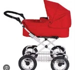 Bumbleride Queen Red Single Carriage Stroller W/ Bassinet/carrycot Canopy. Fixed Price $400.00.