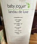 Baby Jogger Deluxe Pram Bassinet Gray Infant And Stroller Car Seat Adapter. Fixed Price $125.00.
