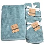 Ecoexistence Teal Blue,green Bamboo Rayon SHEET,BATH,2 Hand 4 Washcloth Towel. Fixed Price $34.99.