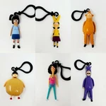 Bob's Burgers Chibi In Motion Complete Set Of 6 Regular Dangler Clips. Fixed Price $14.98.