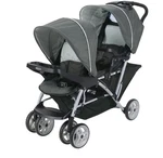Graco Duoglider Double Pushchair Gray/black Canopy Cup Holder Basket Folding. Fixed Price $200.00.